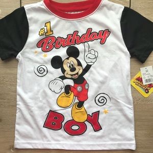 3T Mickey #1 Birthday Boy Tshirt